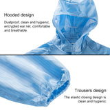 Striped Anti-static Split Hood Dust-proof Work Suit