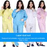 Anti Static Split Lapel Dustless Clothing Food Protection Stripe Clean Clothes