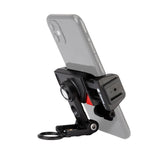 Fotopro SJ-89 Pro Carbon Fiber Texture Horizontal and Vertical Tripod Mount Adapter Phone Clamp Bracket with Cold Shoe, SJ-89 Pro