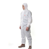 3M 4515 One-piece White Anti-static Anti-chemical Dustproof Sandblasting Suit with Cap, Size: L