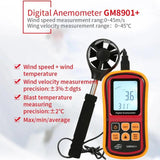 BENETECH GM8901+ High Accuracy Anemometer Wind Speed Gauge Temperature Measure Digital LCD Display Meter Measuring Tool