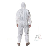 3M 4515 One-piece White Anti-static Anti-chemical Dustproof Sandblasting Suit with Cap, Size: XL