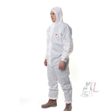 3M 4515 One-piece White Anti-static Anti-chemical Dustproof Sandblasting Suit with Cap, Size: XL