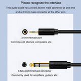 JINGHUA 3.5mm To 6.5mm Audio Cable Amplifier Guitar 6.35mm Cable, 0.5m, 1.5m, 3m, 5m