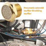 LAIZE 2pcs All Copper Flat Pneumatic Muffler, Caliber:4 Point, 1 Inch, 1 Point, 2 Point, 3 Point, 4 Point, 6 Point, M5