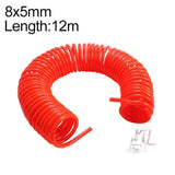 LAIZE Compressor Air Flexible PU Spring Tube without Connector, 8x5mm, 3m, without Connector, 8x5mm, 6m, without Connector, 8x5mm, 9m, without Connector, 8x5mm, 12m, without Connector, 8x5mm, 15m, without Connector, 10x6.5mm, 6m, without Connector