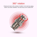 LAIZE Nickel Plated Copper Bulkhead Straight Pneumatic Quick Connector, PM-4, PM-6, PM-8, PM-10, PM-12