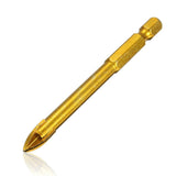 Multi-purpose Alloy Cross Hex Shank Drill Ceramic Glass Hole Opener, 6MM, 8MM, 10MM, 12MM