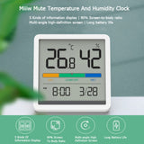 Original Xiaomi Youpin Miiiw Silent Indoor Temperaturer And Humidity Clock with Large 3.34 inch LCD Screen, Silent Temperaturer