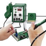 BEST BST-878D 2 in 1 AC 220V 700W LED Displayer Helical Wind Adjustable Temperature Unleaded Hot Air Gun + Solder Station & Soldering Iron