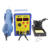 BEST BST-898D 2 in 1 AC 220V 720W LED Displayer Helical Wind Adjustable Temperature Unleaded Hot Air Gun + Solder Station & Soldering Iron