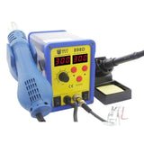 BEST BST-898D 2 in 1 AC 220V 720W LED Displayer Helical Wind Adjustable Temperature Unleaded Hot Air Gun + Solder Station & Soldering Iron