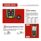 SNDWAY Double Horizontal bubble Rangefinder Laser Distance Meter Range Hand Tool Device SW- TG100