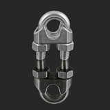 Stainless Steel Clip U-shaped Wire Rope Card Head Rope Wire Rope Rolling Head Buckle, M2, M3, M4, M5, M6, M8, M10, M12, M14, M16