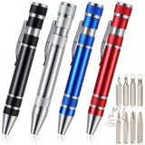 8 In 1 Multifunctional Mini Aluminum Tool Pen Screwdriver Set