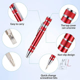 8 In 1 Multifunctional Mini Aluminum Tool Pen Screwdriver Set