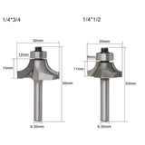 4 PCS/Set Round Corner Woodworking Cutter Trimming Machine Alloy Cutter Head