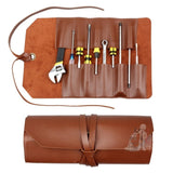 CL97 Multi-Function Toolkit Bundled Leather Tool Bag Double Thickened Two-Purpose Wrench Bag