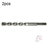 2pcs Hand Electric Drill Shock Drill Wall Mix Soil Cement Wall Construction Drill Bit, Model: 3x66mm Round Handle