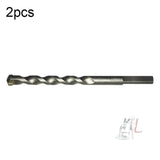 2pcs Hand Electric Drill Shock Drill Wall Mix Soil Cement Wall Construction Drill Bit, Model: 3x66mm Round Handle