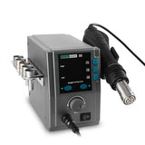 SUGON Hot Air Rework Station LED Display Temperature Adjustable Soldering Station With 5 Nozzles, EU Plug