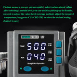 SUGON Hot Air Rework Station LED Display Temperature Adjustable Soldering Station With 5 Nozzles, EU Plug