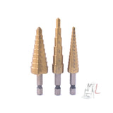 3 In 1 Hexagonal Shank Step Drill High Speed Steel Rear Hole Opening Tool