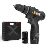 HILDA Home Power Drill 12V Li-Ion Drill With Charger And Battery, EU Plug