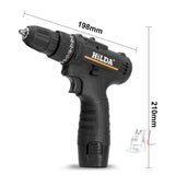 HILDA Home Power Drill 12V Li-Ion Drill With Charger And Battery, EU Plug