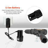 HILDA Home Power Drill 12V Li-Ion Drill With Charger And Battery, EU Plug