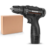 HILDA Home Power Drill 12V Li-Ion Drill With Charger And Battery, UK Plug