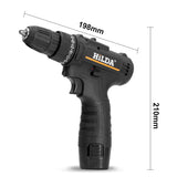 HILDA Home Power Drill 12V Li-Ion Drill With Charger And Battery, UK Plug