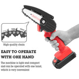 HILDA Rechargeable Cordless Mini Electrical Chain Saw Logging Tools Plastic Package