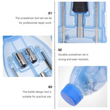 15 In 1 Drinking Bottle Tool Set Transparent Plastic Box Utensil Kit