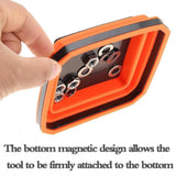 Square Silicone Foldable Magnetic Parts Tray For Small Parts And Tools