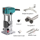 MOYI Aluminum Body Multifunctional Small Electric Woodworking Carving Slotting Trimming Machine