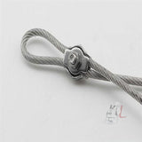 304 Stainless Steel Plate Single Clip Double Clamp Wire Rope Clamp