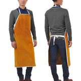 Full Leather Electric Welding Apron High Temperature Fireproof Star Splash Protective Clothing