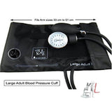 ANEROID ADULT SIZE BLOOD PRESSURE BP CUFF SET SPHYGMOMANOMETER EXTRA CARE MAKE- lab instruments