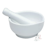 Mortar & Pestle 4" (Porcelain) Round Shape- 