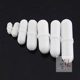 PTFE Magnetic Stirrer Bar Teflon Beed Mixer Stir Bar, White -7 Pieces- 