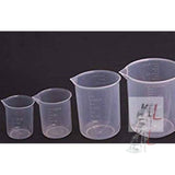 Plastic Beaker Set 50ml, 100ml, 250ml, 500ml