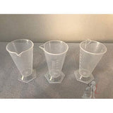 Plastic Measuring Beaker - Set Of 3 (25 Ml/50 Ml/125Ml)- 