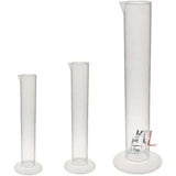 Plastic Measuring Cylinder - 100ml, 250ml, 500ml Each One No. Pp Polypropylene Graduated Cylinder- 