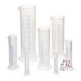 Plastic Measuring Cylinder 50ml - Pack of 6- Lab Equipment