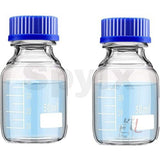 Reagent Bottle Chemistry Borosilicate Glass with GL-32 Screw Cap (50 ML, 2)- 