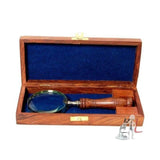 Royal Arts Exports Sheesham Wood Magnifying Glass With Box by labpro- Laboratory equipments