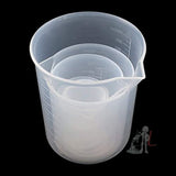 SPYLX Plastic Beaker Set, 6 Sizes 25ml 50ml 100ml 250ml 500ml 1000ml, 2pcs for Each Size Graduated Clear Measuring Cup Pack of 12 pcs- 