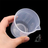 SPYLX Plastic Beaker Set, 6 Sizes 25ml 50ml 100ml 250ml 500ml 1000ml, 2pcs for Each Size Graduated Clear Measuring Cup Pack of 12 pcs- 