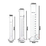 Scifa Borosilicate Glass Measuring Cylinder Pack of 3-100ml, 250ml, 500ml- 